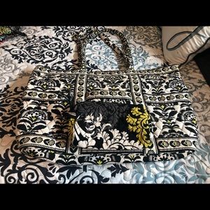 Vera Bradley tote and small makeup bag